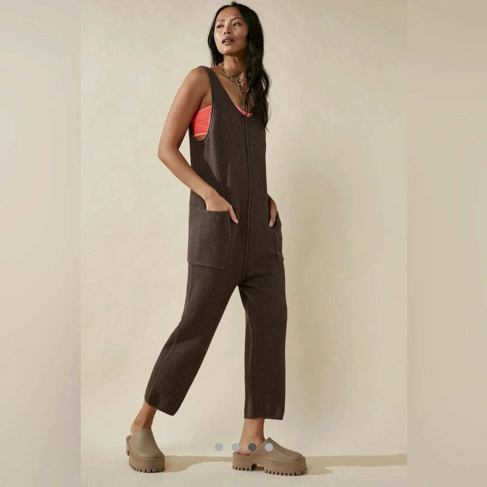 NWT FREE PEOPLE BEACH Hailee Sweater Jumper In Minked Brown MSRP $78 Size M - Picture 3 of 13